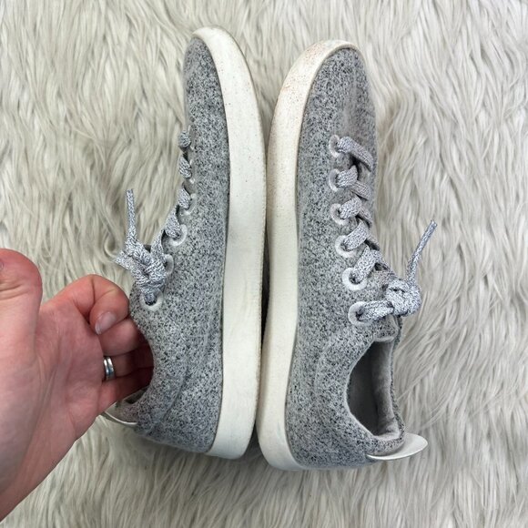 All Birds Women's Gray Wool Runners Sneakers - Picture 5 of 8